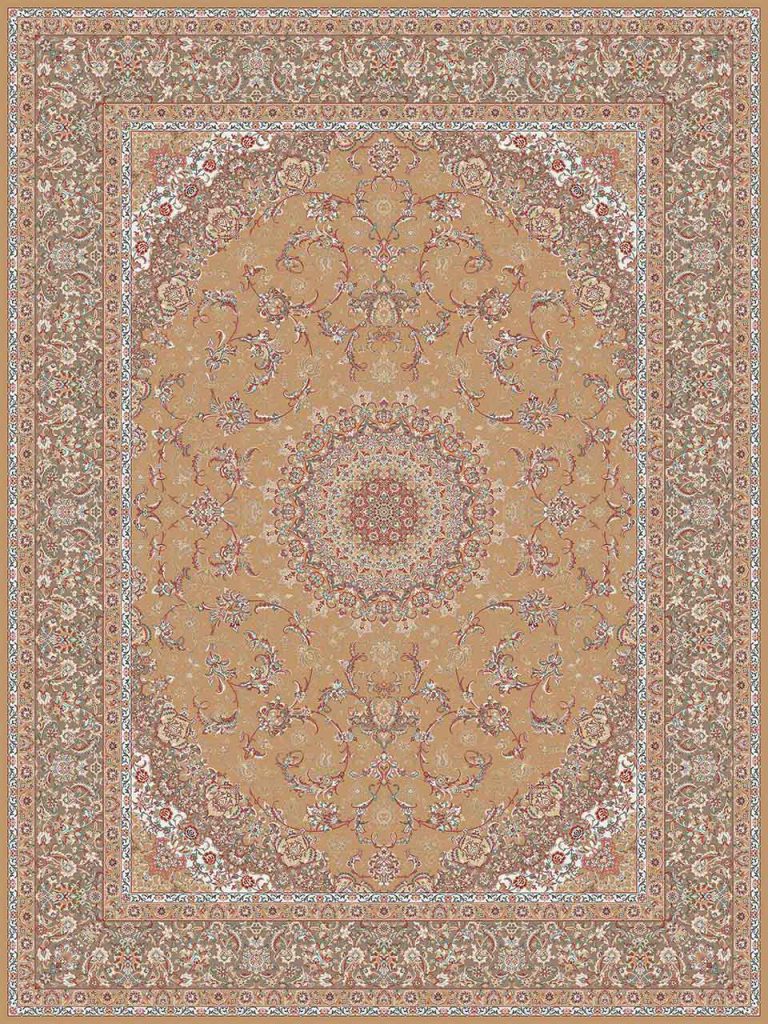 فرش (14000) اکریلیک - 8 رنگ - 700 شانه - بژ - تراکم 1400