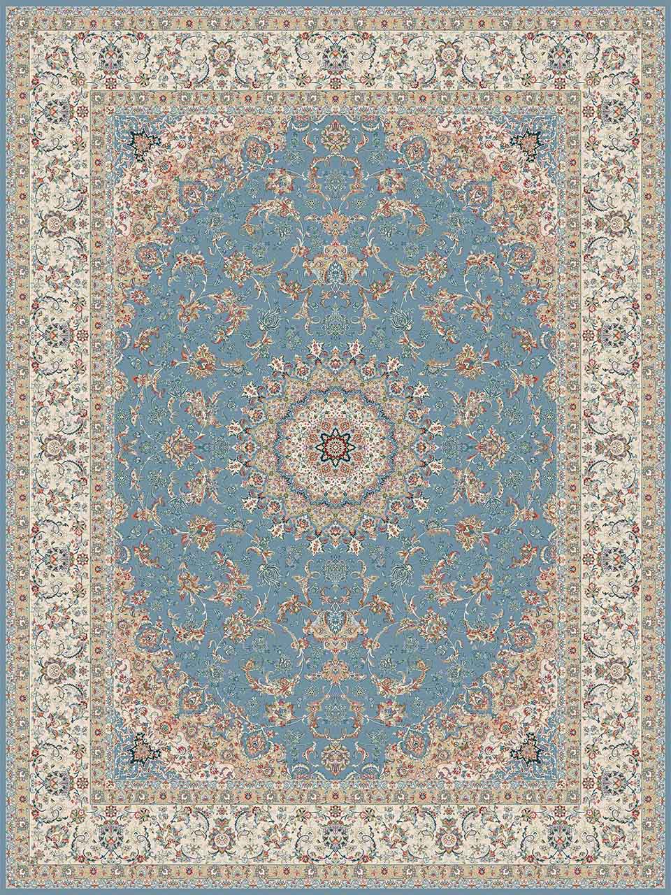 فرش (14000) اکریلیک - 8 رنگ - 700 شانه - آبي - تراکم 2100