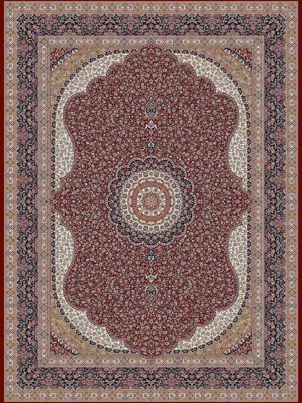 فرش (14010) اکریلیک - 8 رنگ - 700 شانه - لاكي - تراکم 2100
