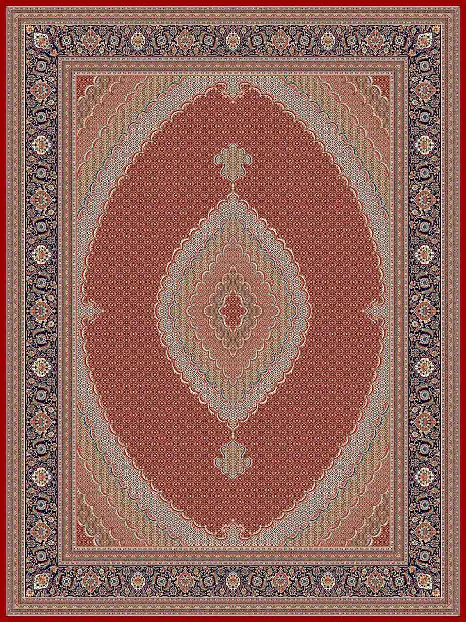 فرش (14016) اکریلیک - 8 رنگ - 700 شانه - لاكي - تراکم 2100