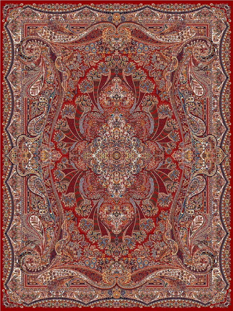 فرش (18123) اکریلیک - 8 رنگ - 500 شانه - لاكي - تراکم 1000