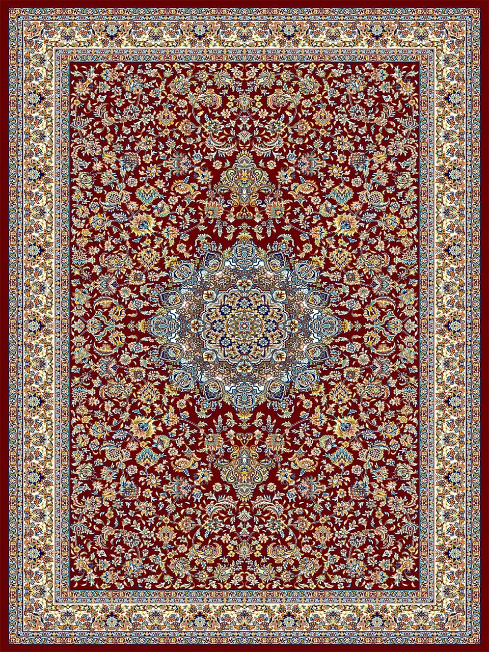 فرش (18127) اکریلیک - 8 رنگ - 500 شانه - لاكي - تراکم 1000