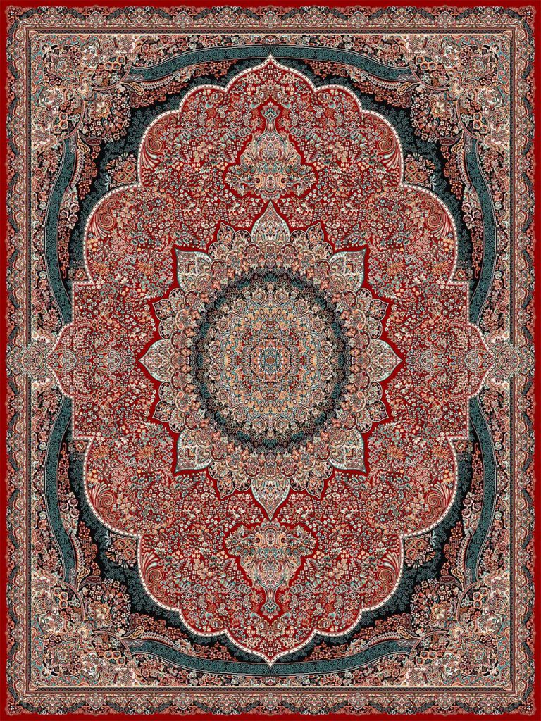 فرش (18133) اکریلیک - 8 رنگ - 500 شانه - لاكي - تراکم 1000