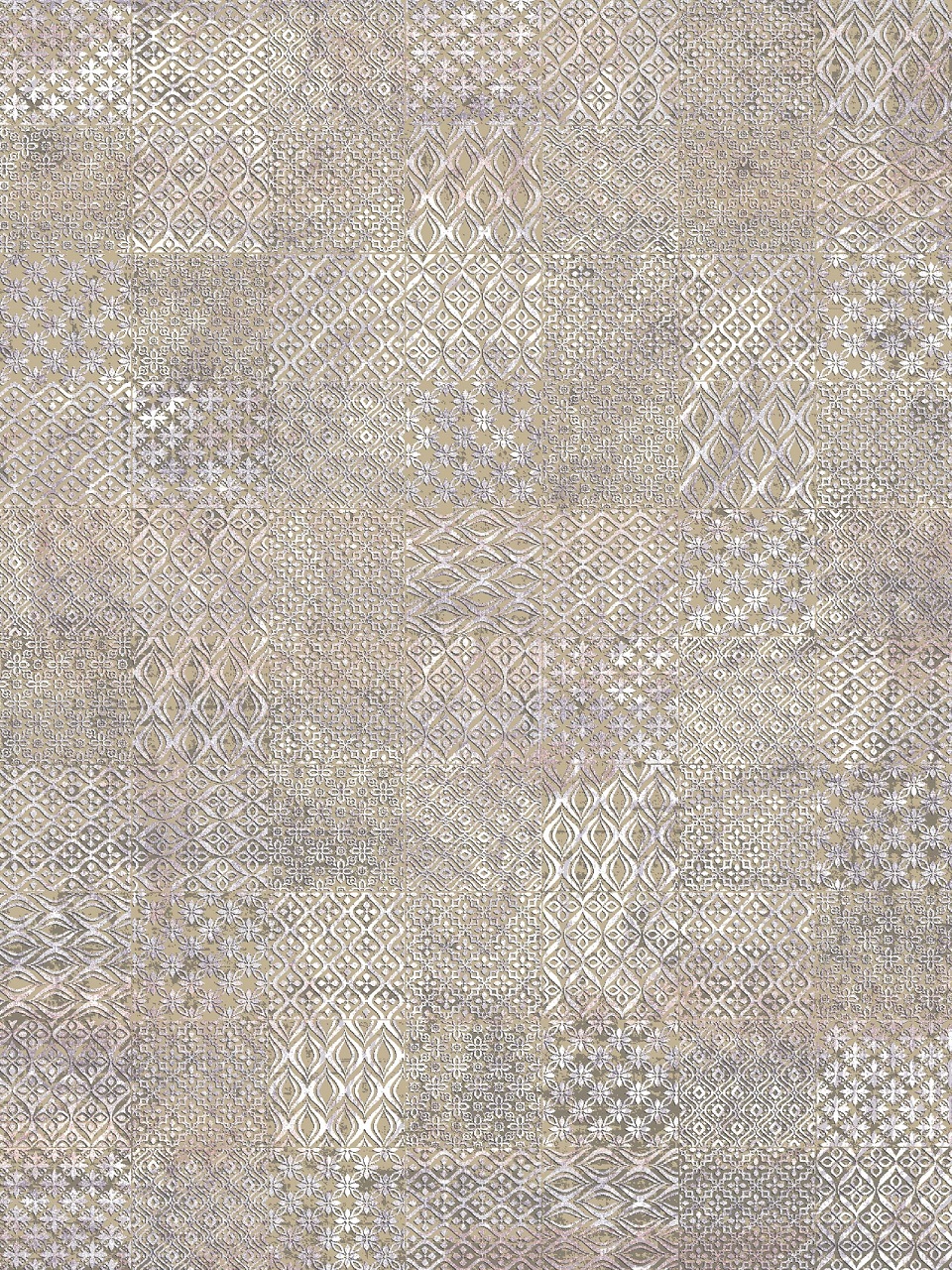فرش (21003) اکریلیک - 8 رنگ - 700 شانه - بژ - تراکم 2100