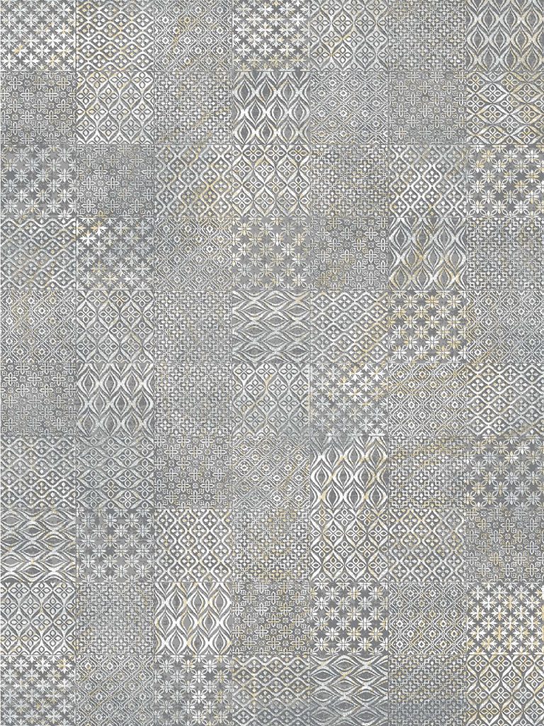 فرش (21003) اکریلیک - 8 رنگ - 700 شانه - طلایی طوسی - تراکم 2100